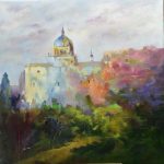 La Almudena de Madrid, oleo sobre lienzo