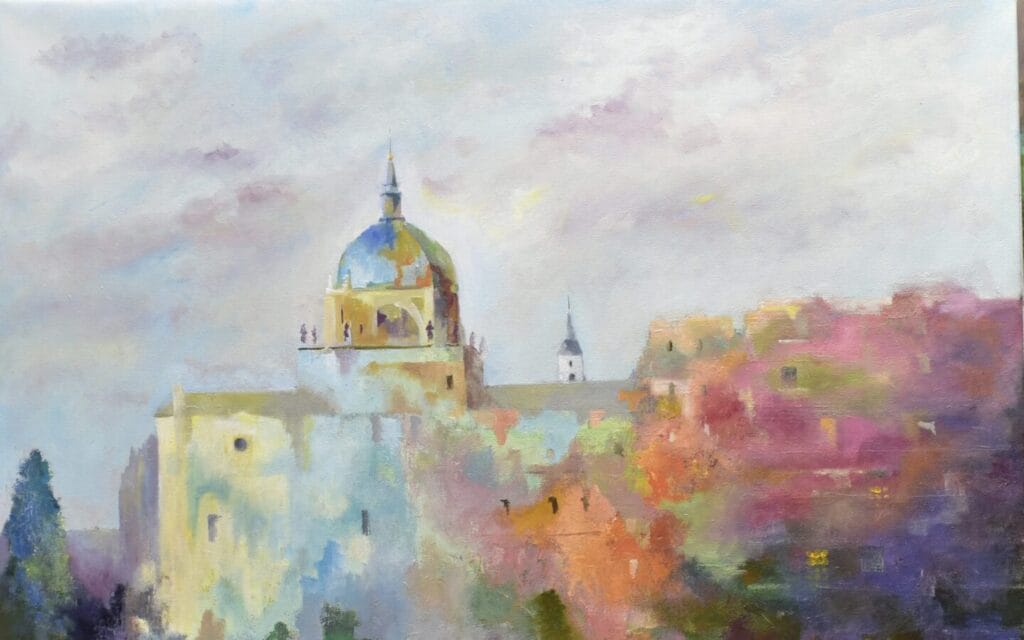 La Almudena de Madrid, oleo sobre lienzo