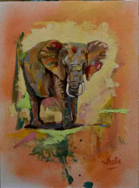 3 elefante P - oleo