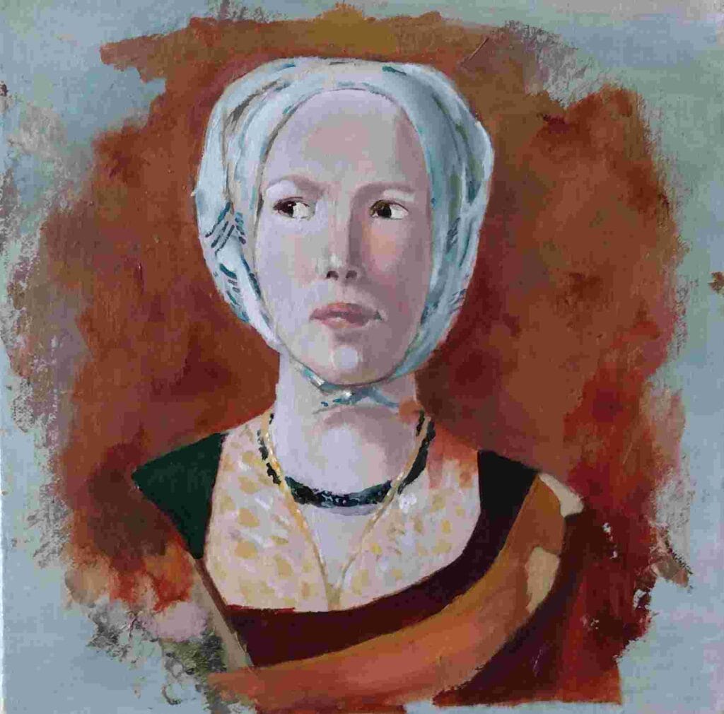 After Latour oleo sobre lienzo 30 x 30 cm