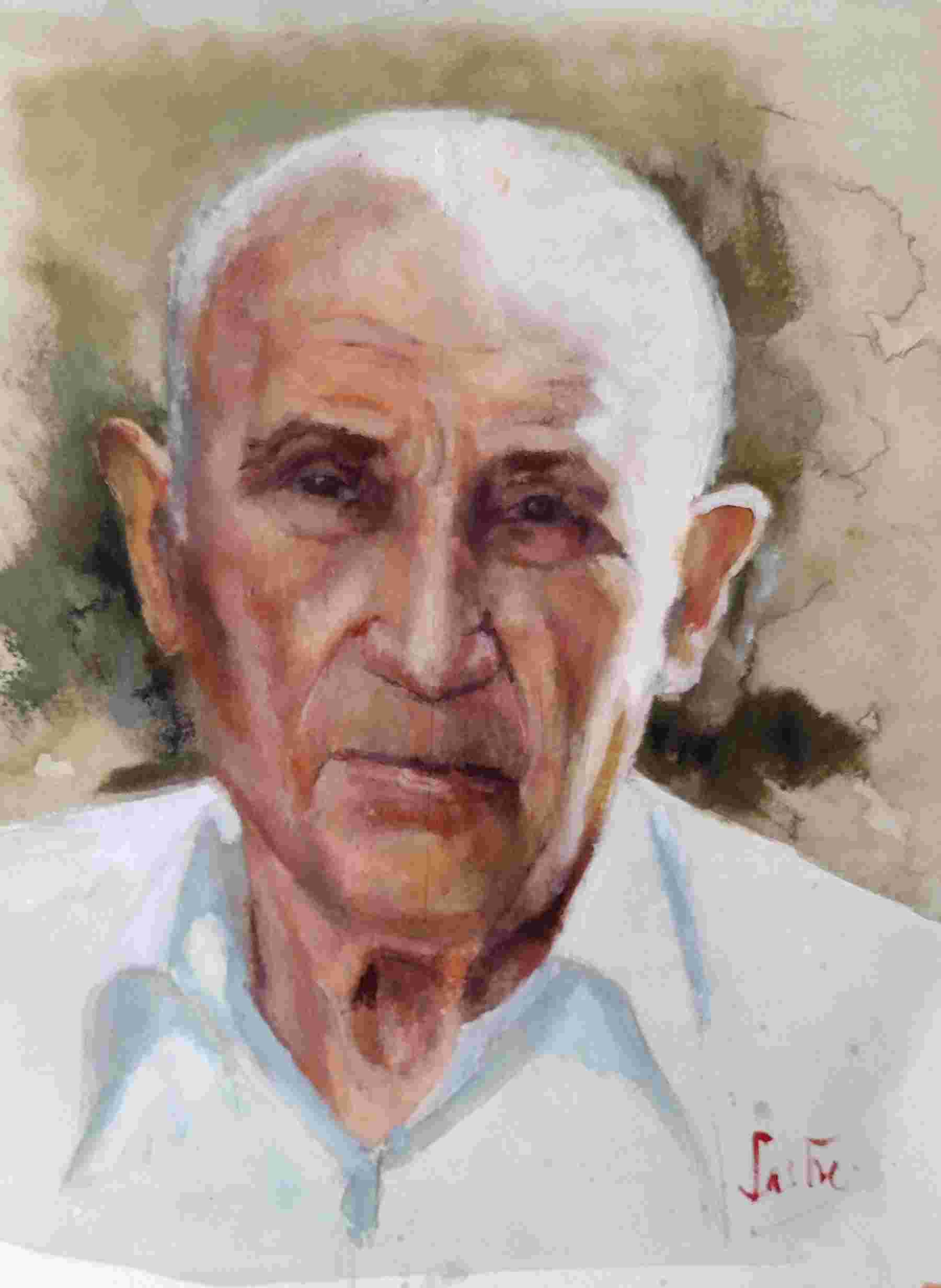 Manuel Quintano, oleo sobre papel