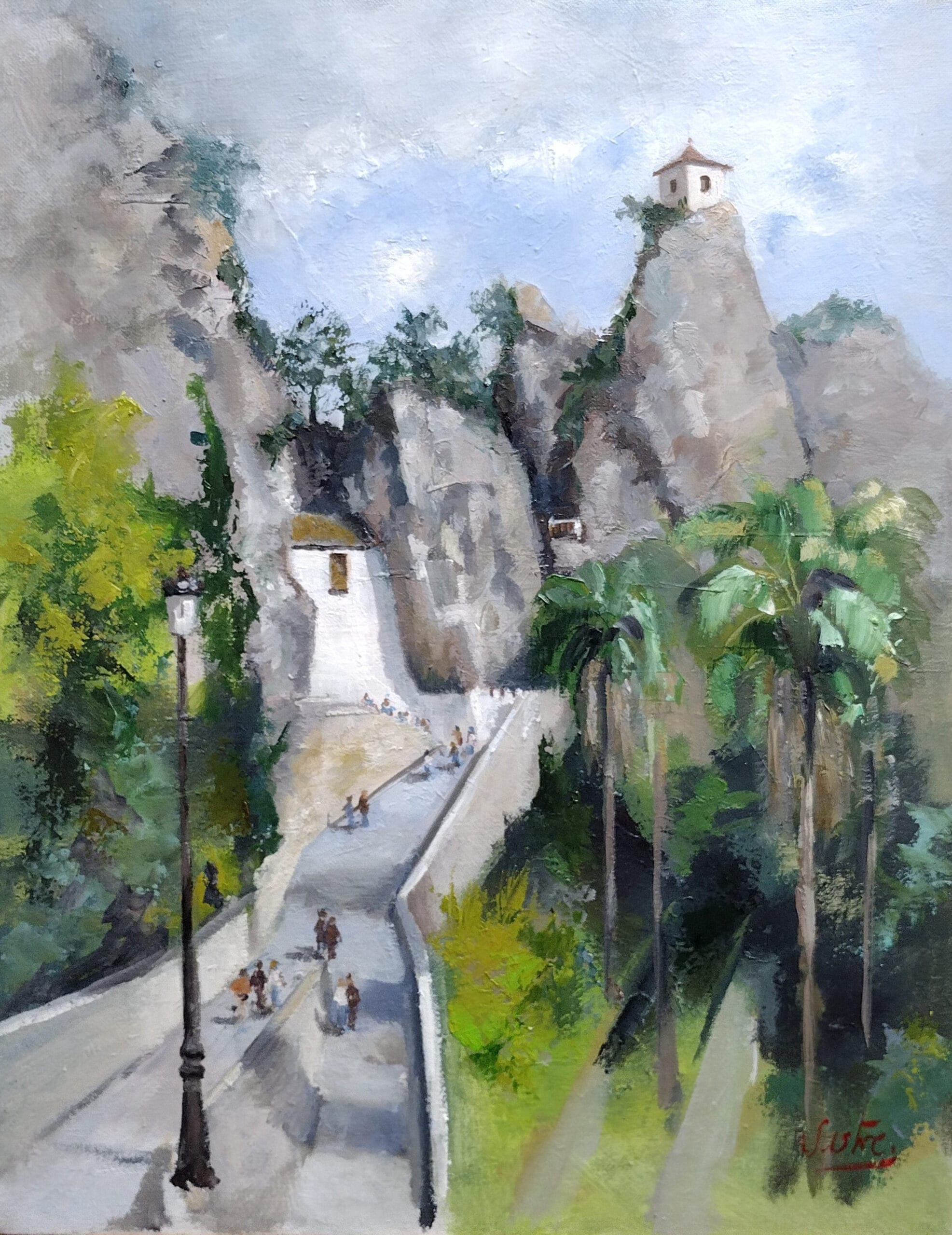 castell de guadalest Alicante, oleo sobre lienzo 50 x 40 cm