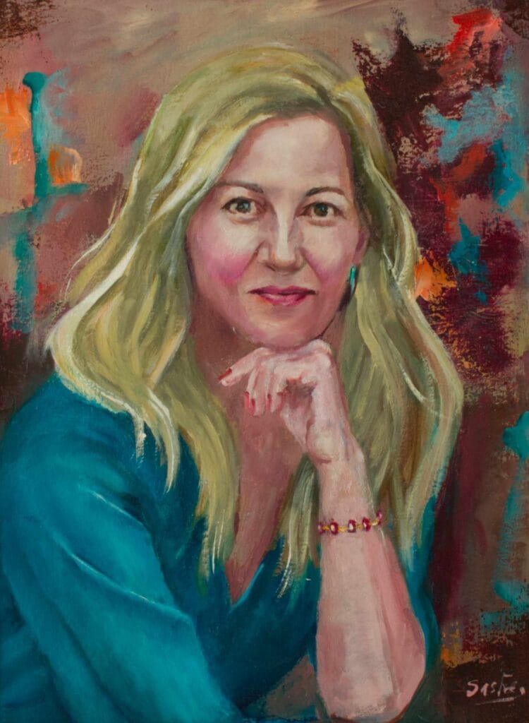 Eva g. Sanz de Urturi, oleo sobre lienzo 40 x 30 cm