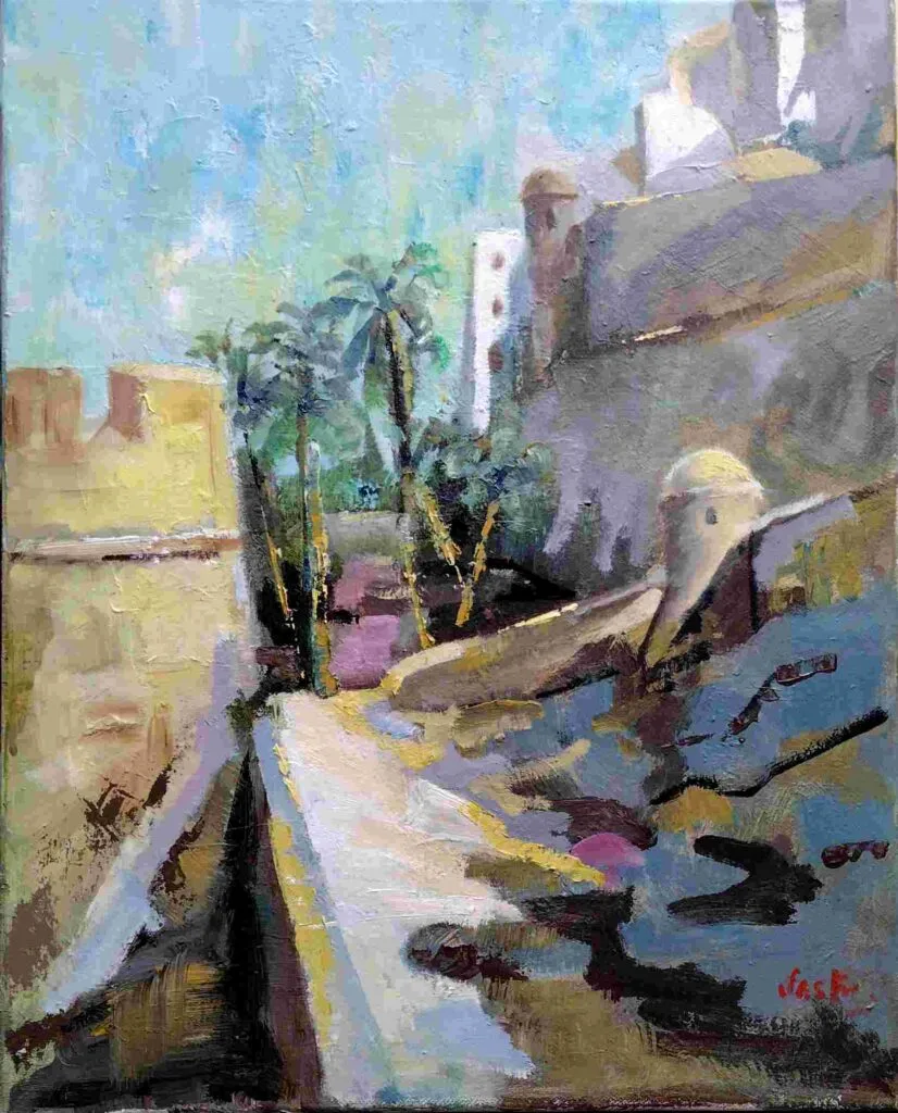 Peñiscola II. Oleo sobre lienzo 41 x 33 cm