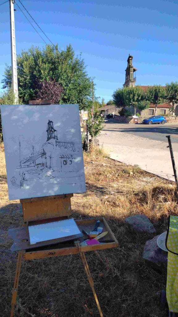 premio pintura rapida de Torregamones 65 x 55 cm - boceto -